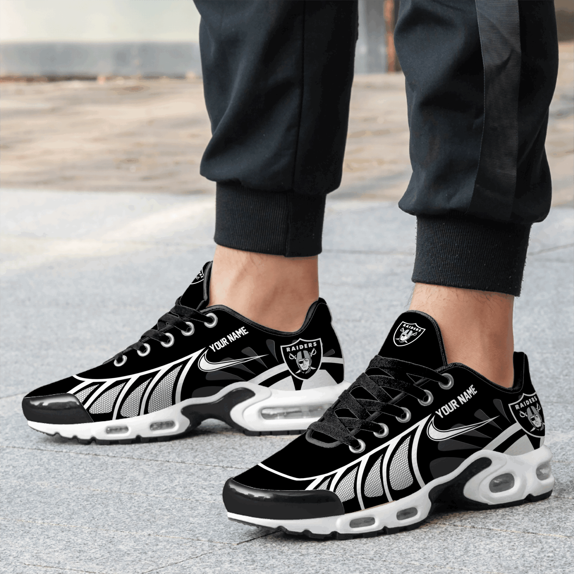 Ideafootwear Las Vegas Raiders TN Shoes Sneakers For Men And Women
