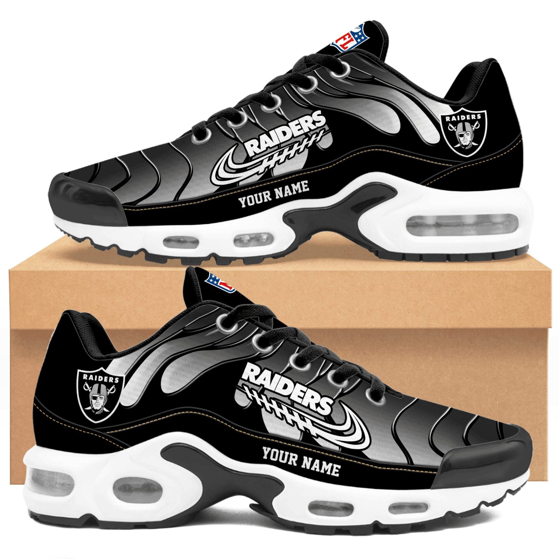 Ideafootwear Las Vegas Raiders TN Shoes Sneakers For Men And Women