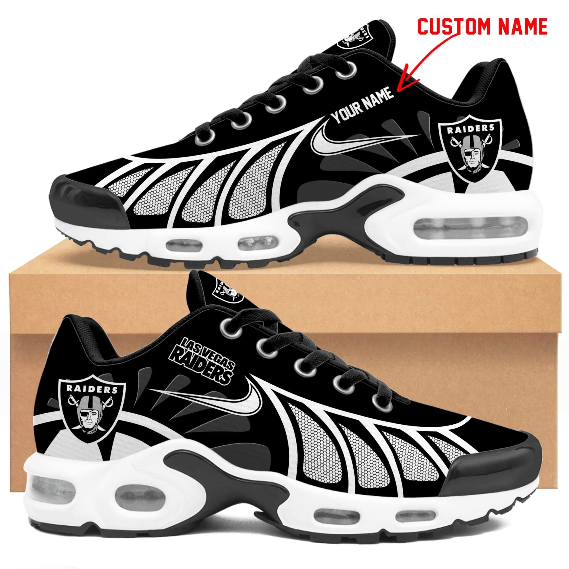 Ideafootwear Las Vegas Raiders TN Shoes Sneakers For Men And Women