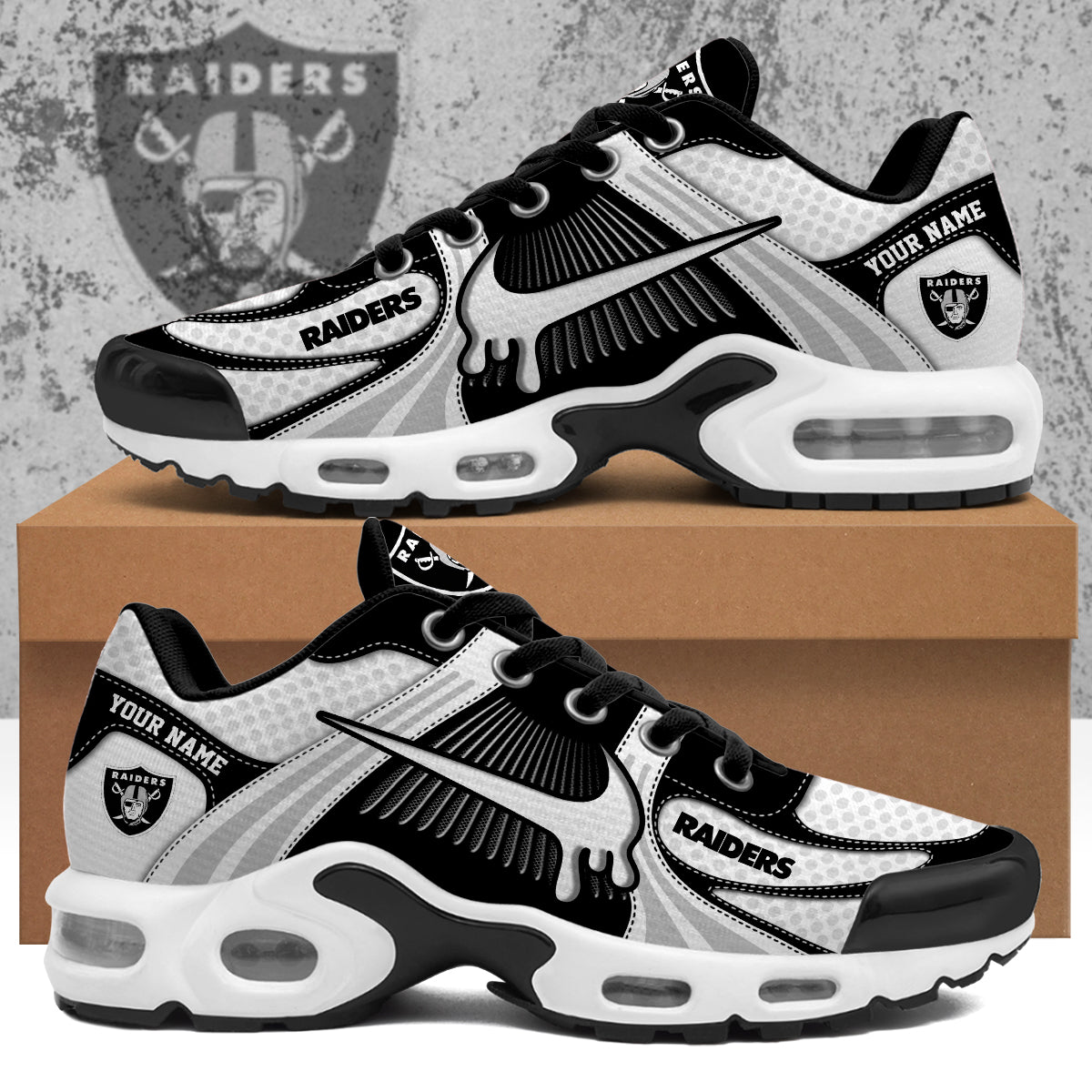 Ideafootwear Las Vegas Raiders TN Shoes Sneakers For Men And Women