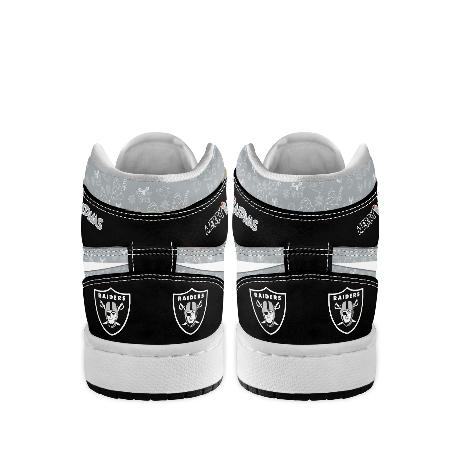 Ideafootwear Las Vegas Raiders x The Grinch x Christmas AJ1 High Sneakers Shoes For Men And Women