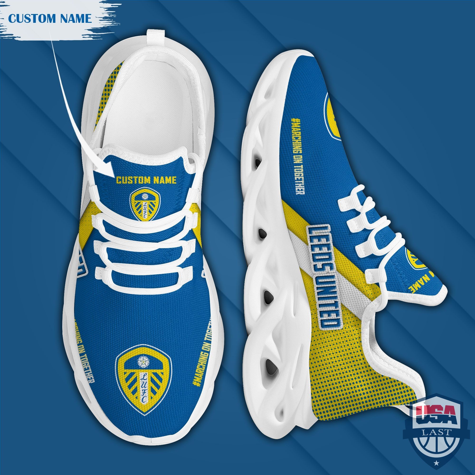 Ideafootwear Leeds United Max Soul Shoes Sneakers For Men And Women