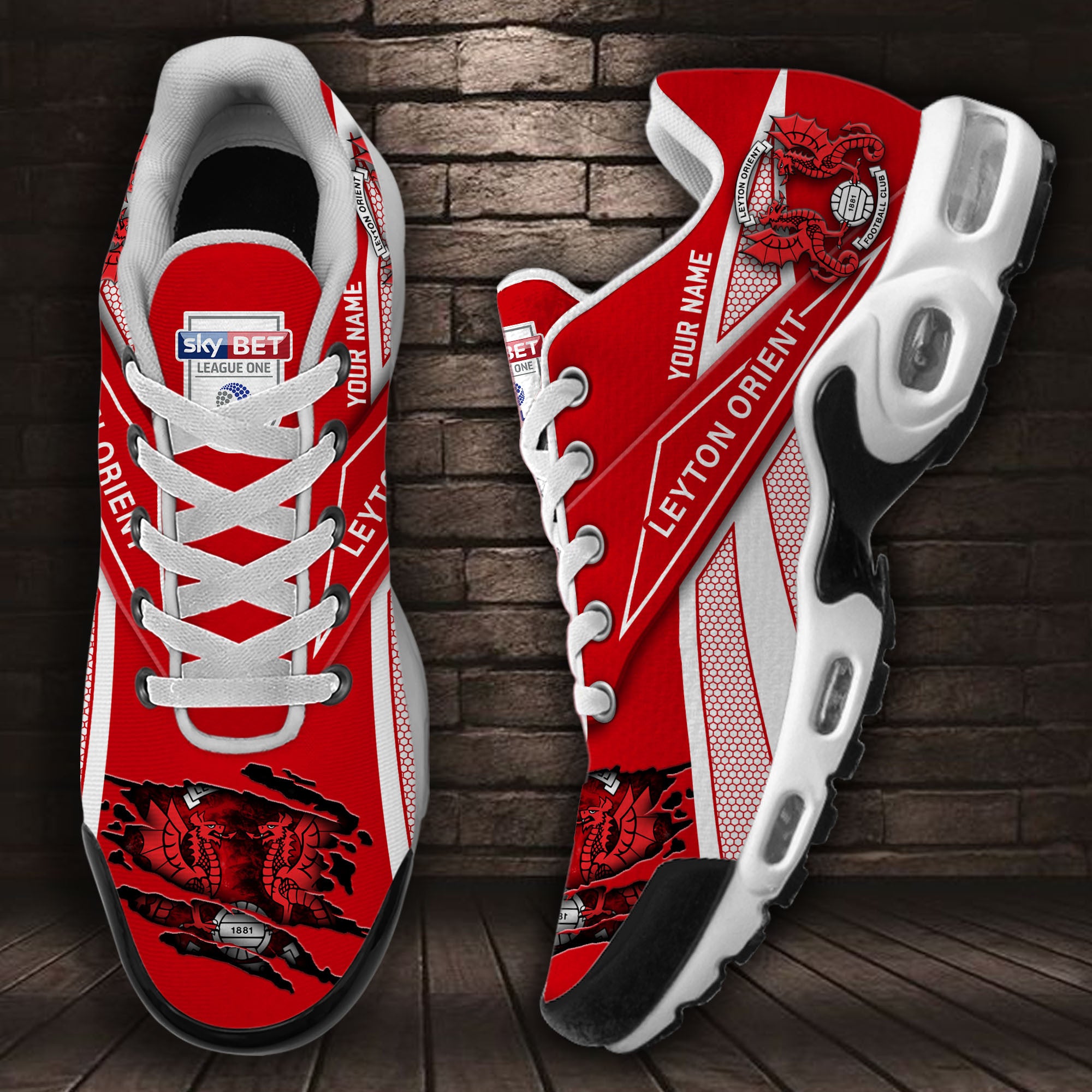 Ideafootwear Leyton Orient TN Shoes Sneakers For Men And Women