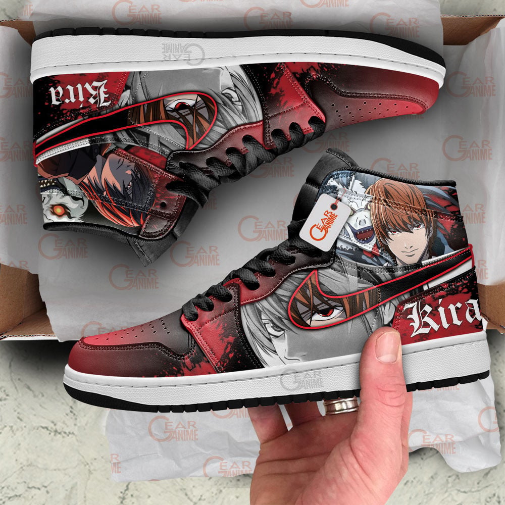 Ideafootwear Light Yagami AJ1 High Sneakers Shoes For Men And Women