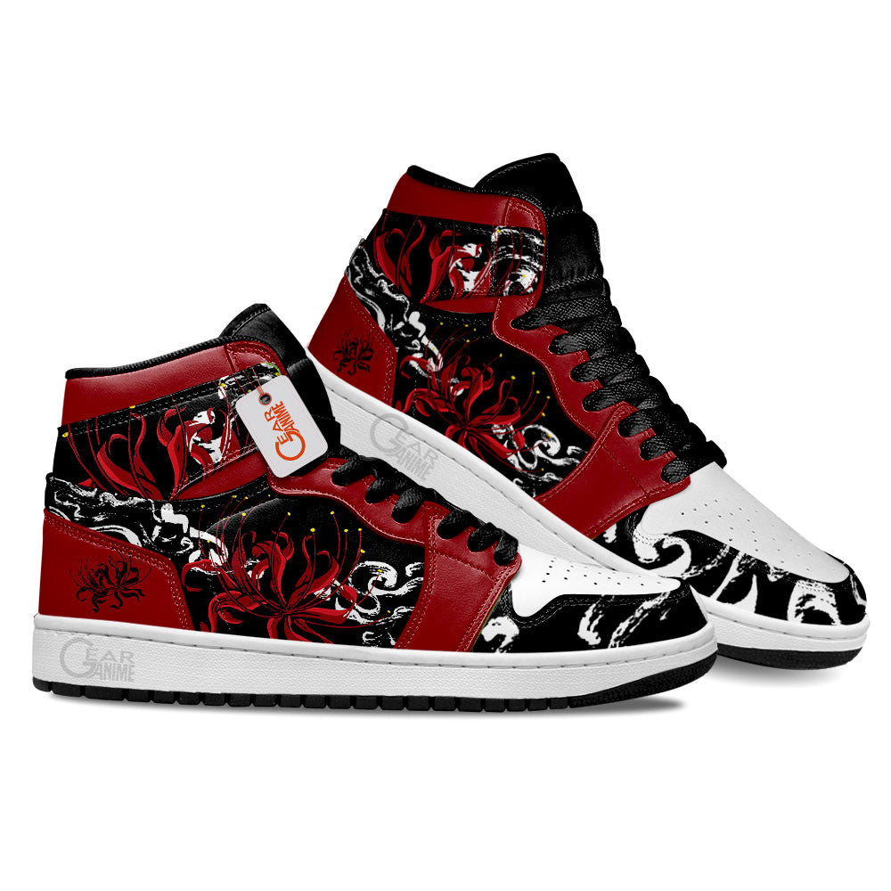 Ideafootwear Lily Flowers AJ1 High Sneakers Shoes For Men And Women