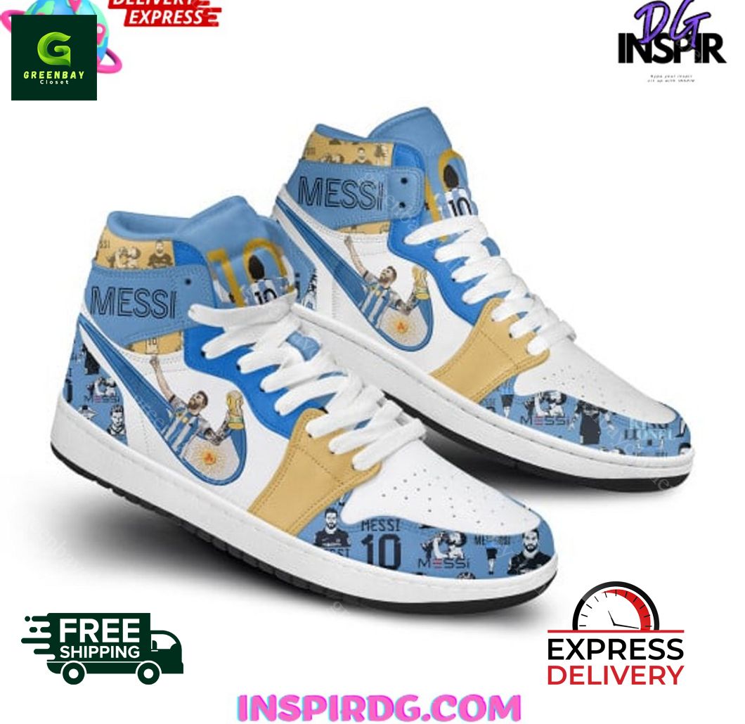 Ideafootwear Lionel Messi AJ1 High Sneakers Shoes For Men And Women