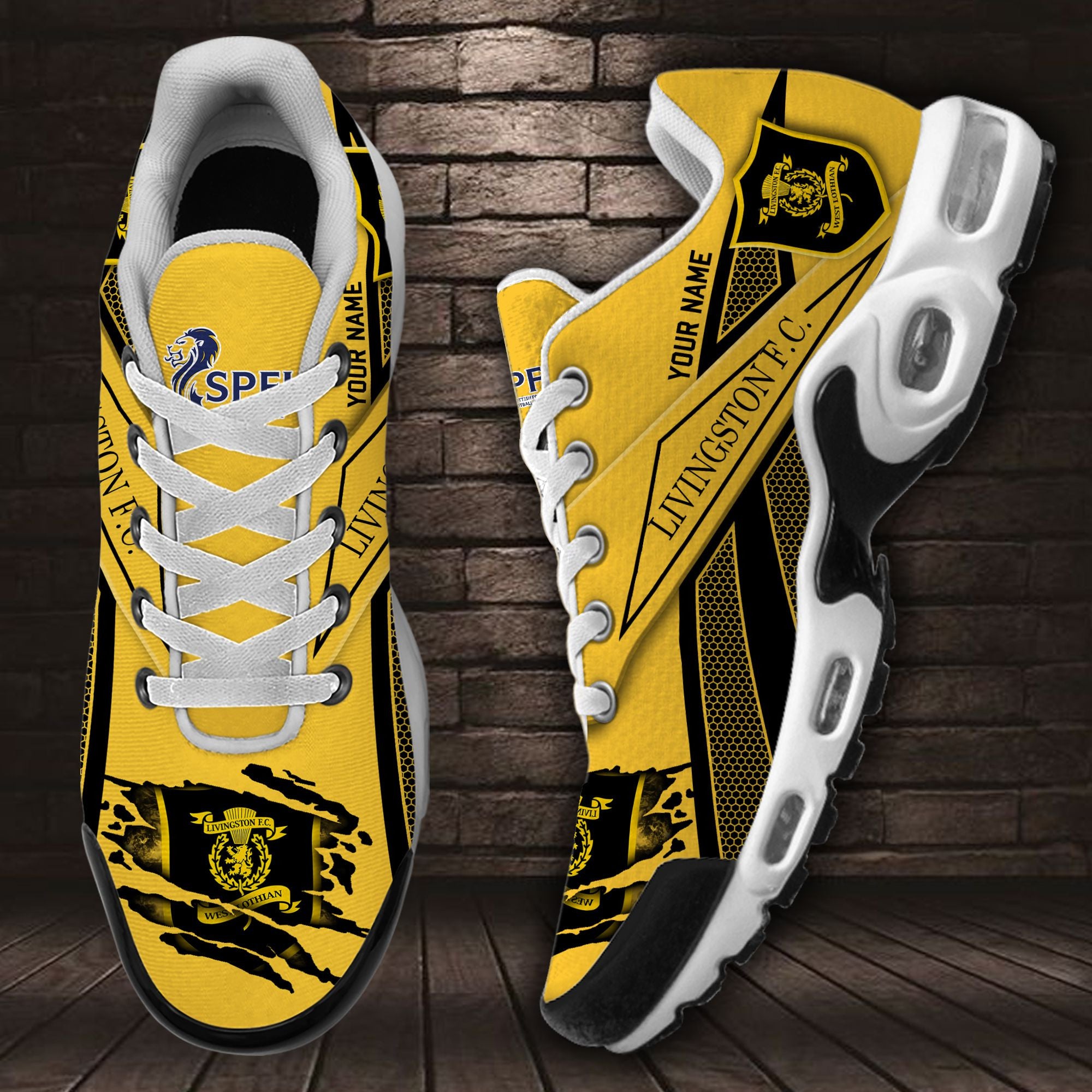 Ideafootwear Livingston F.C. TN Shoes Sneakers For Men And Women