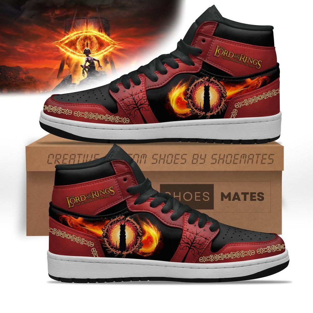 Ideafootwear Lord of the Rings AJ1 High Sneakers Shoes For Men And Women