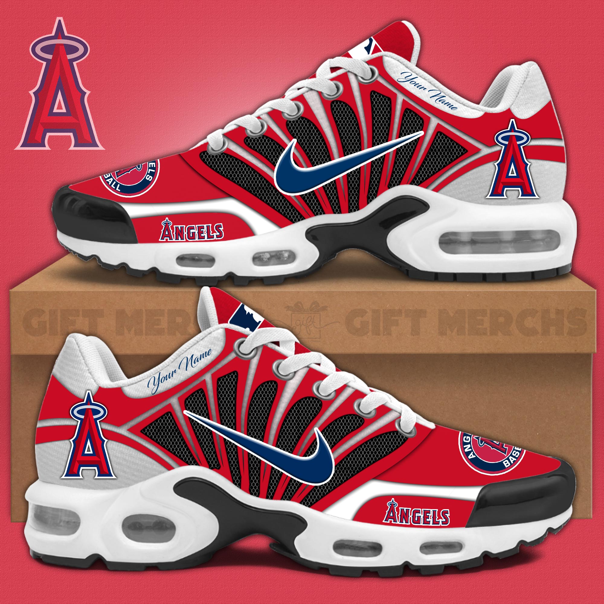 Ideafootwear Los Angeles Angels TN Shoes Sneakers For Men And Women