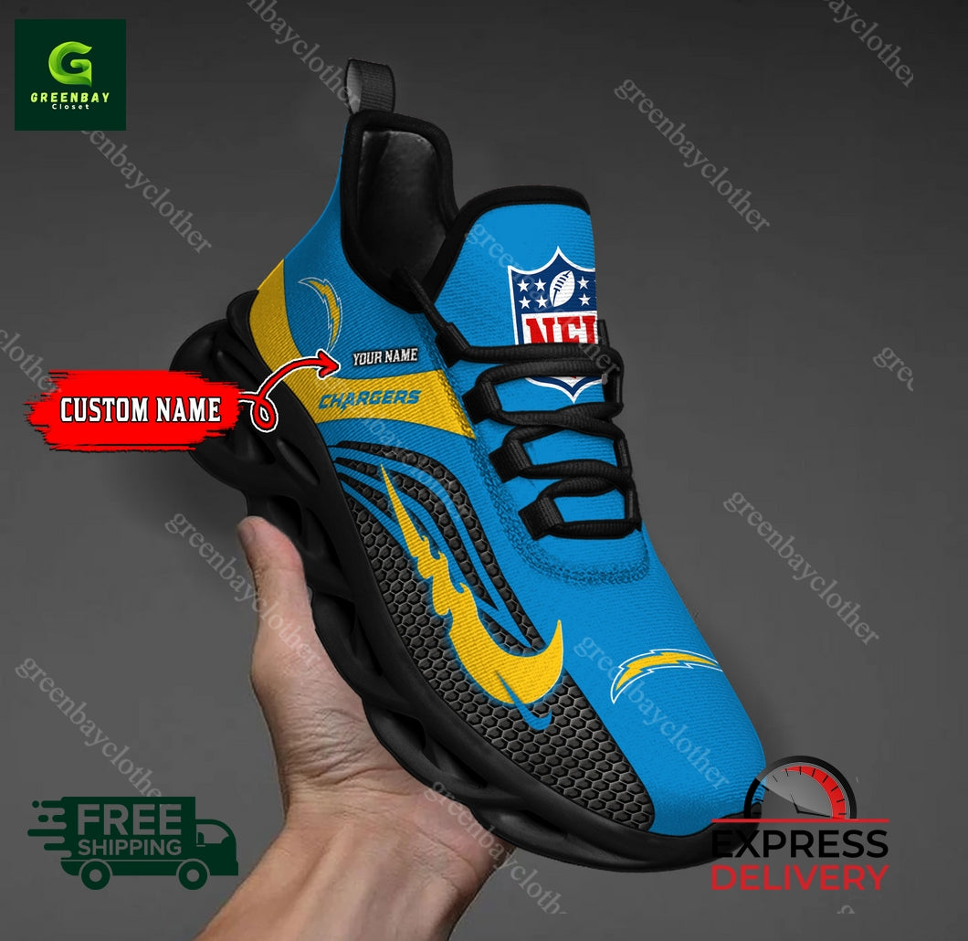 Ideafootwear Los Angeles Chargers Max Soul Shoes Sneakers For Men And Women