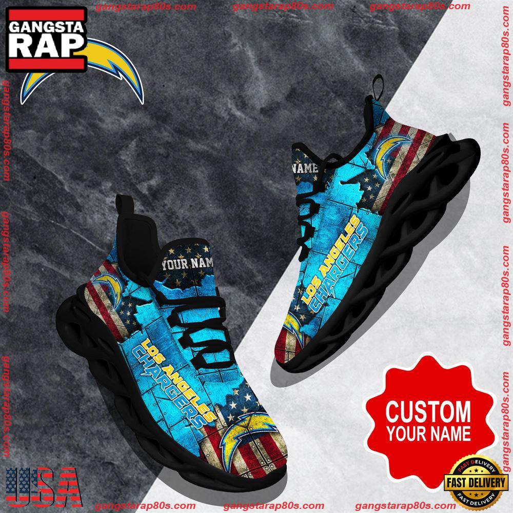 Ideafootwear Los Angeles Chargers Max Soul Shoes Sneakers For Men And Women