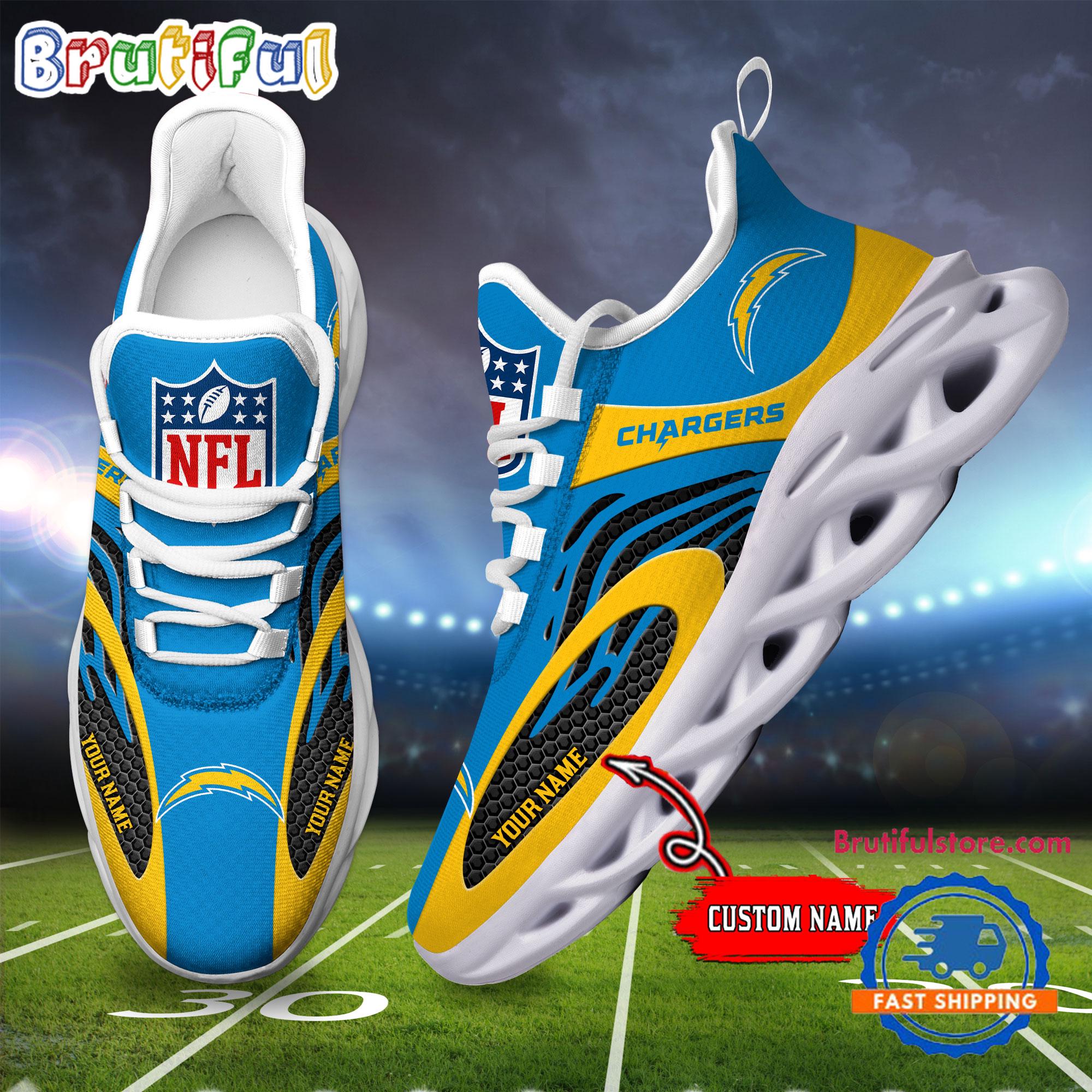 Ideafootwear Los Angeles Chargers Max Soul Shoes Sneakers For Men And Women