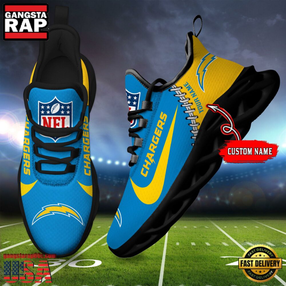 Ideafootwear Los Angeles Chargers Max Soul Shoes Sneakers For Men And Women