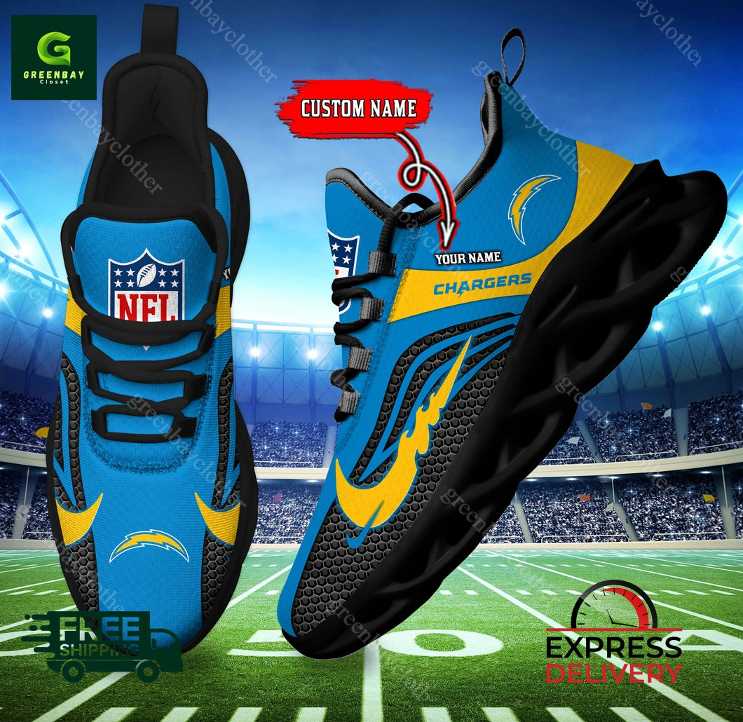 Ideafootwear Los Angeles Chargers Max Soul Shoes Sneakers For Men And Women