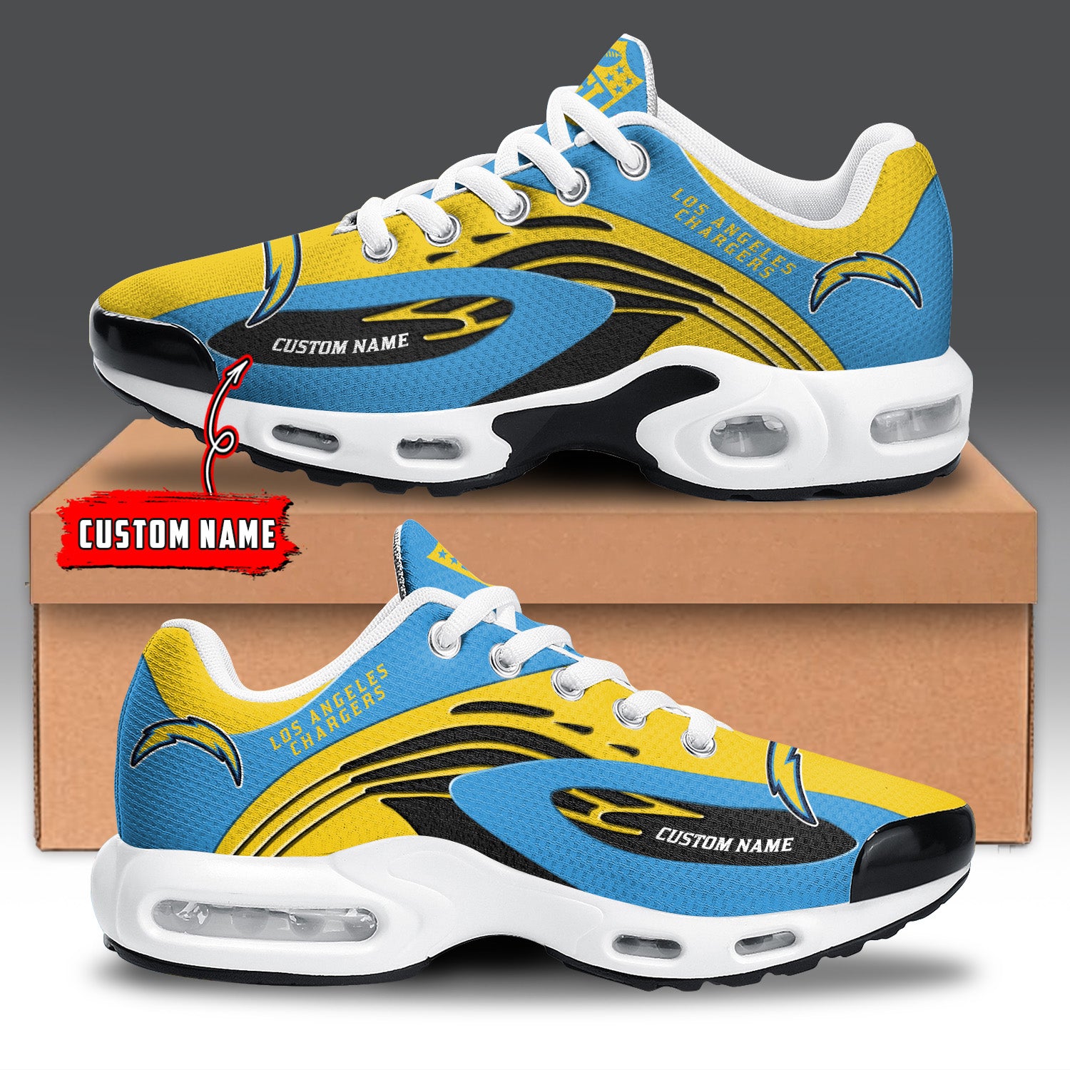 Ideafootwear Los Angeles Chargers TN Shoes Sneakers For Men And Women