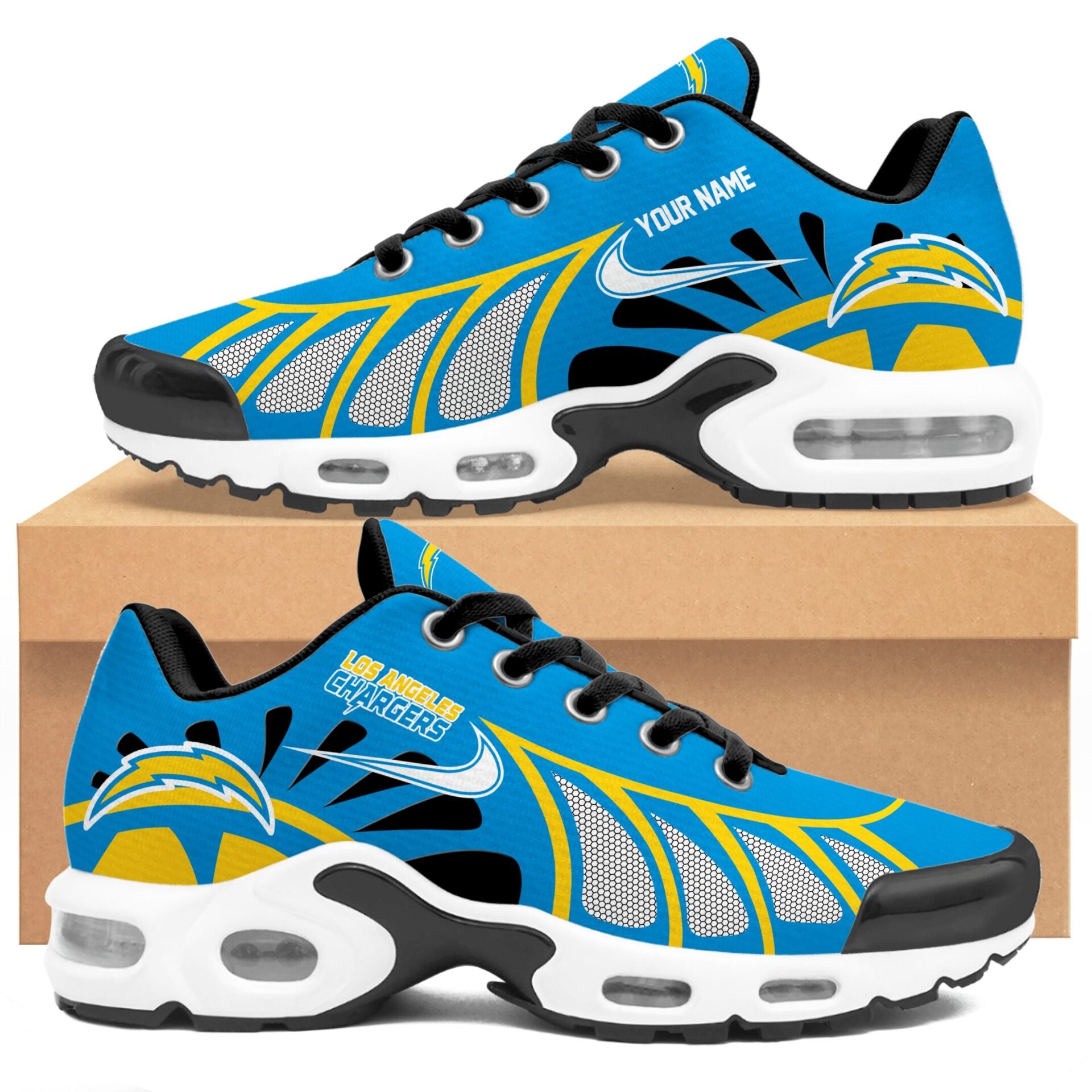 Ideafootwear Los Angeles Chargers TN Shoes Sneakers For Men And Women