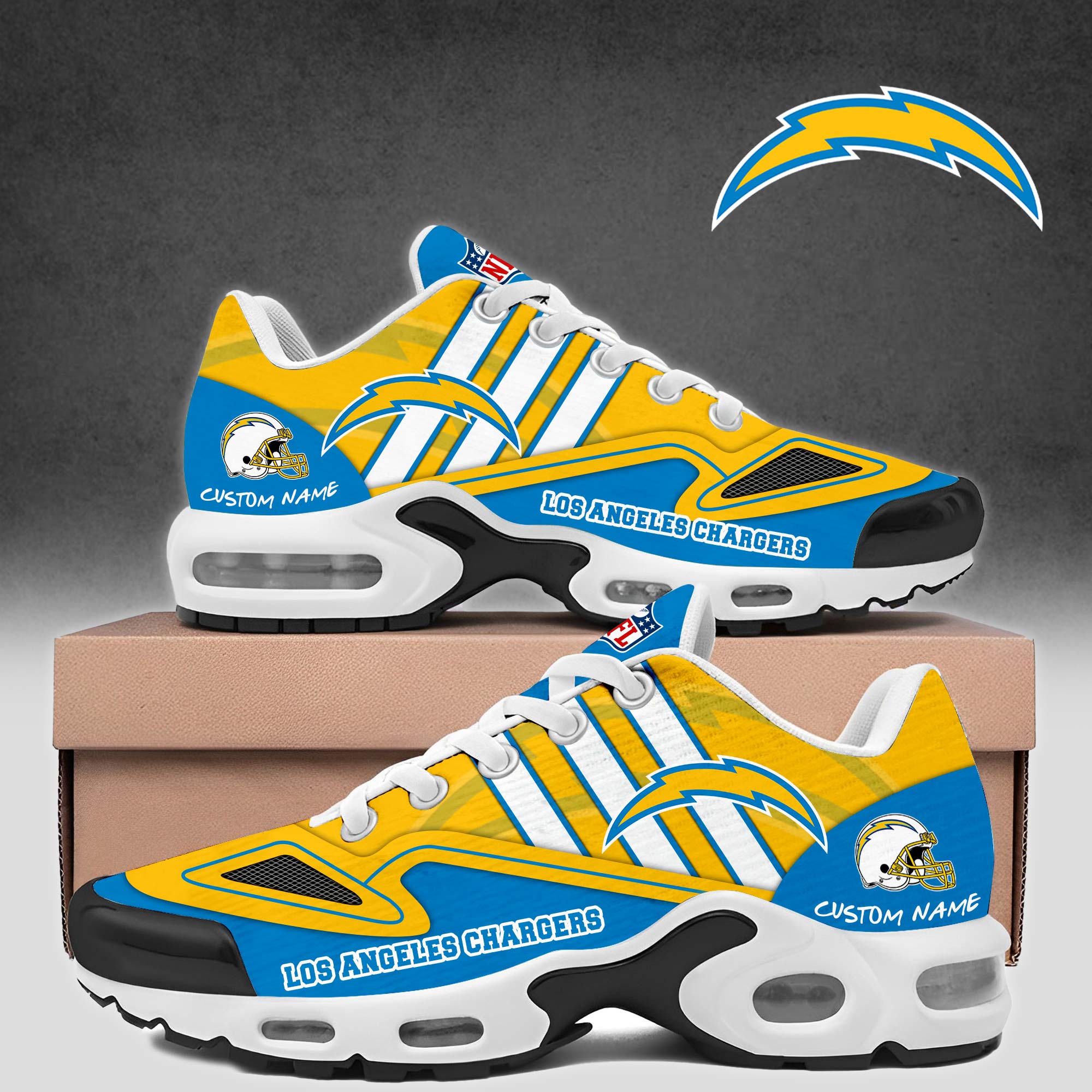 Ideafootwear Los Angeles Chargers TN Shoes Sneakers For Men And Women