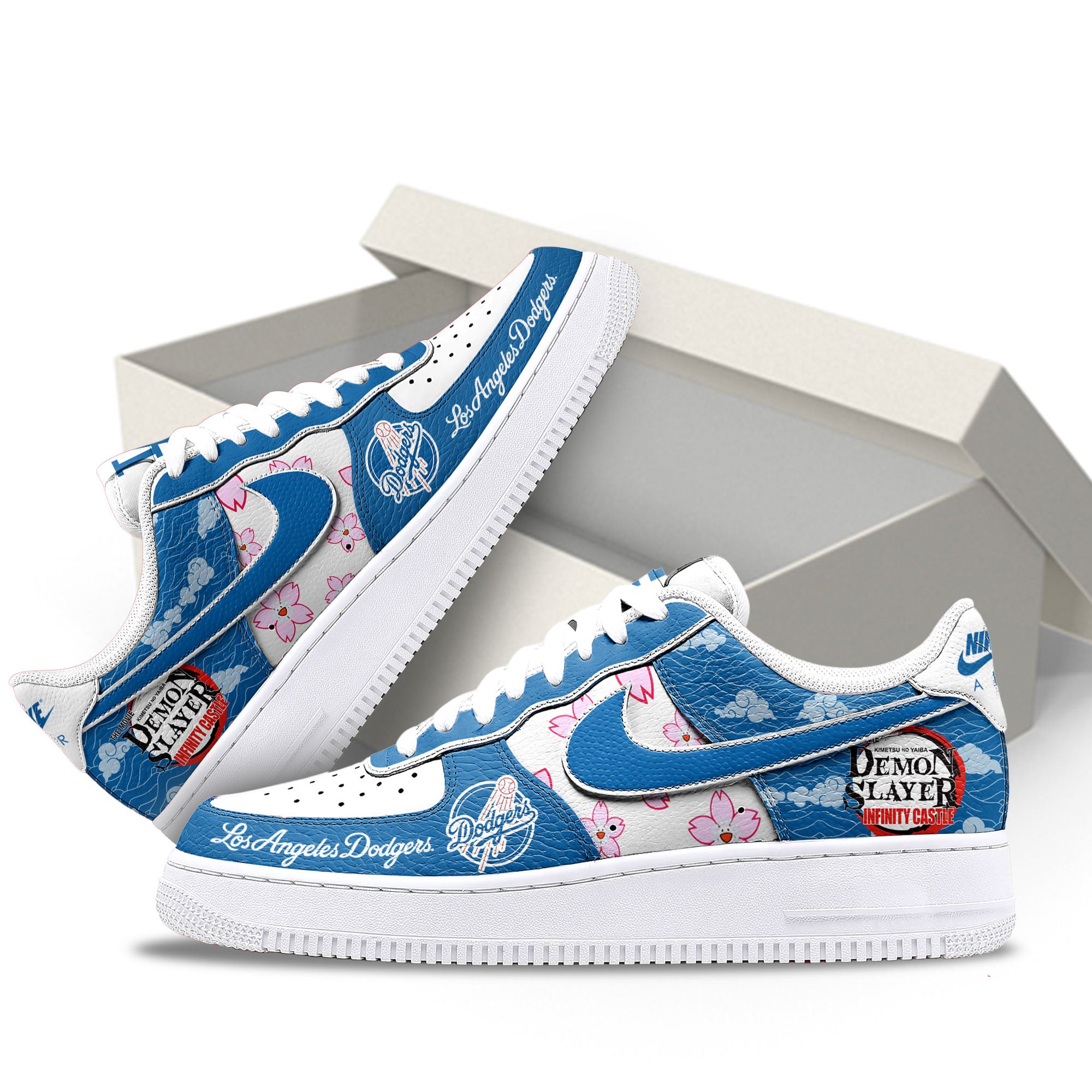 Ideafootwear Los Angeles Dodgers Air Low-Top Sneakers Shoes For Men And Women 2