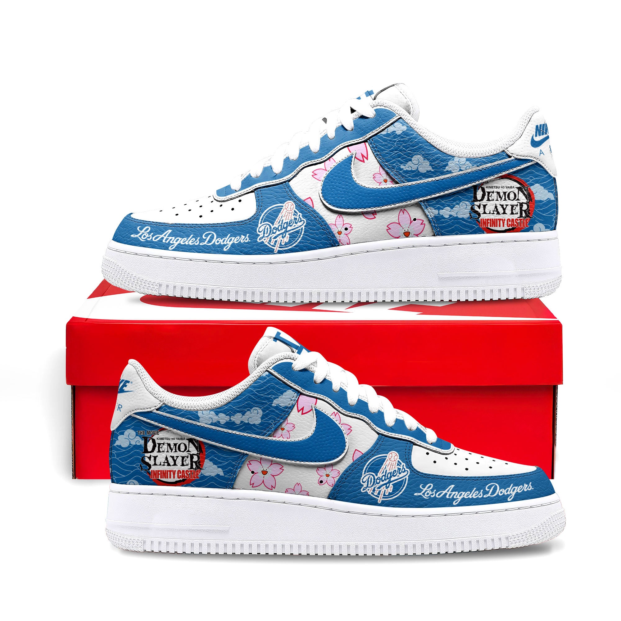 Ideafootwear Los Angeles Dodgers Air Low-Top Sneakers Shoes For Men And Women 3