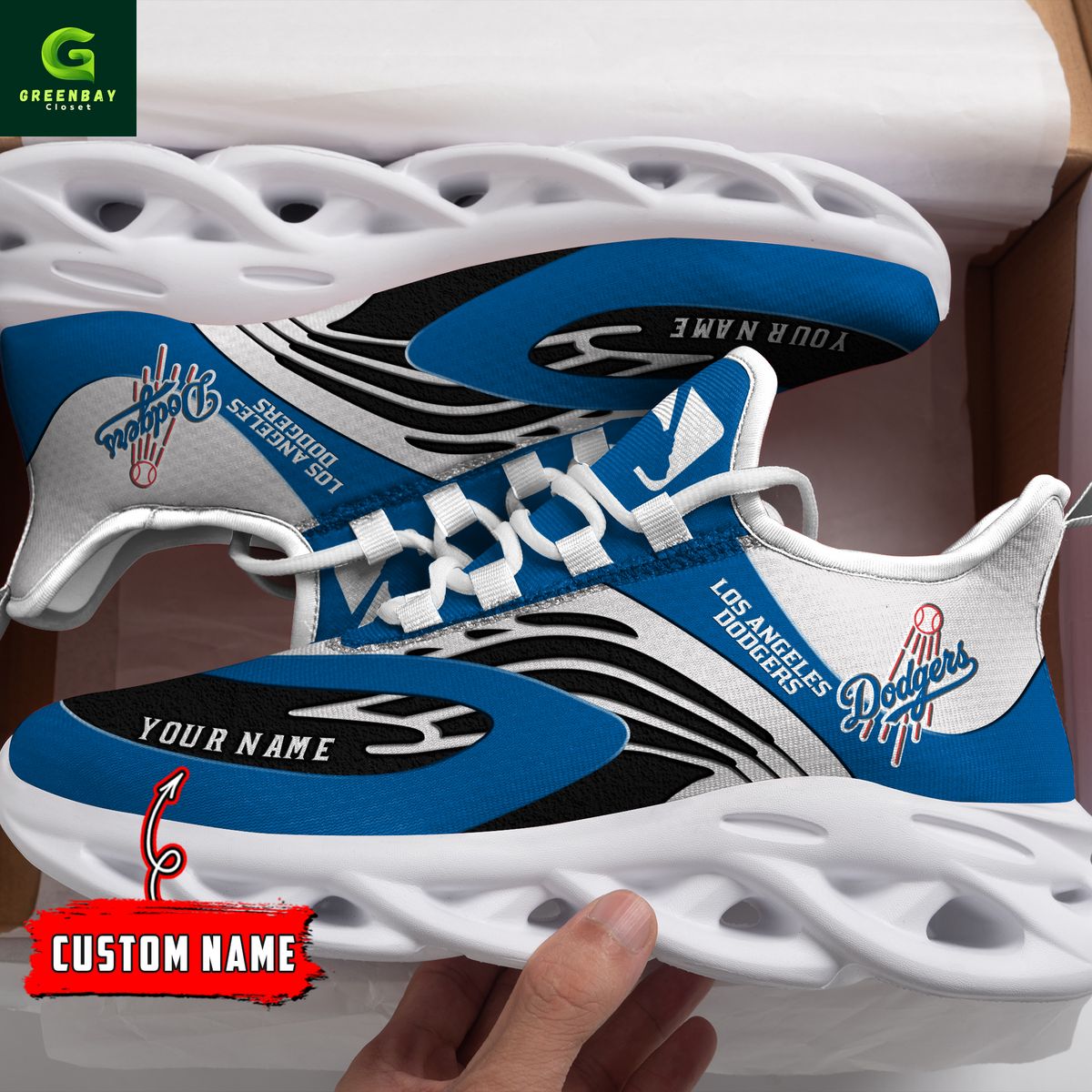 Ideafootwear Los Angeles Dodgers Max Soul Shoes Sneakers For Men And Women