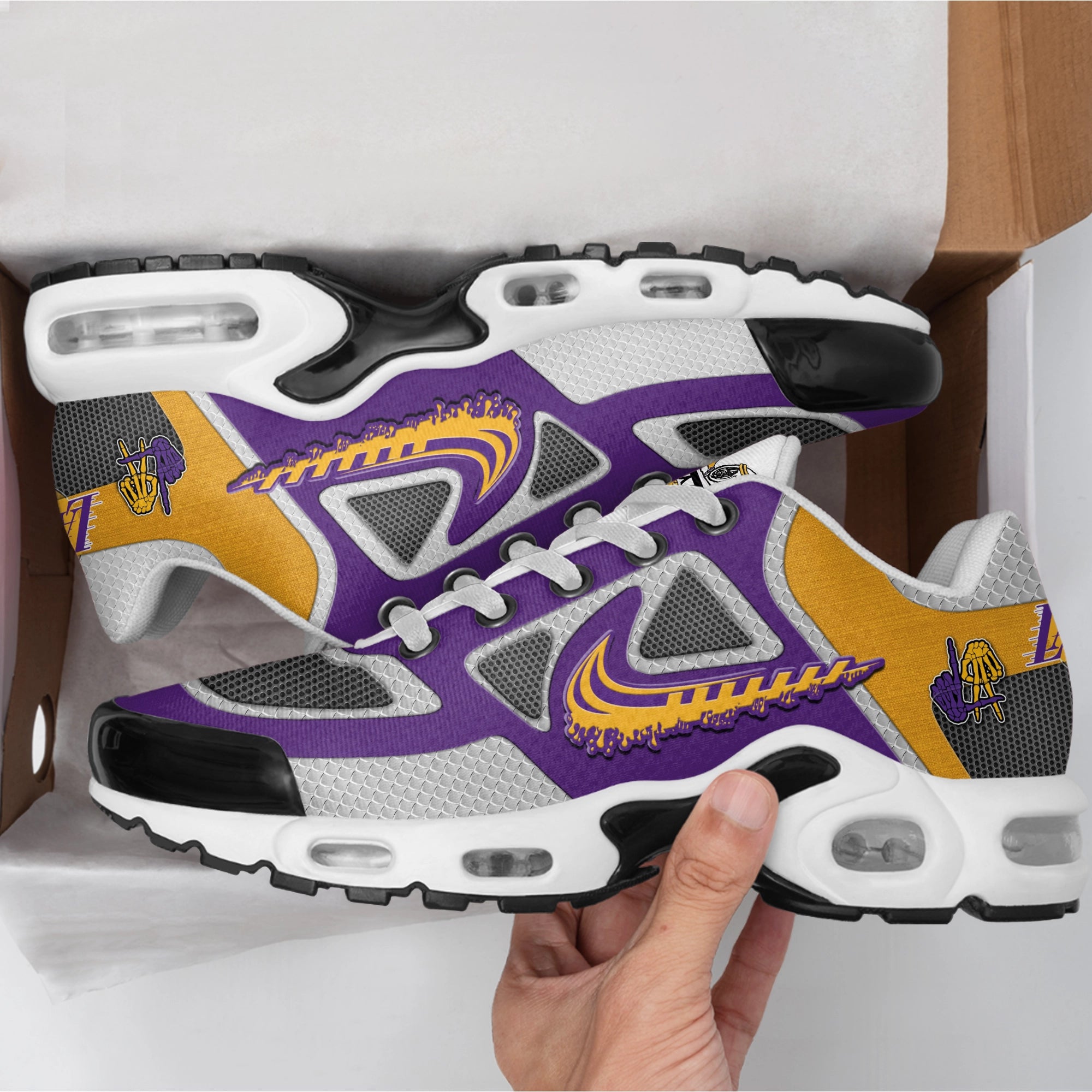Ideafootwear Los Angeles Lakers TN Shoes Sneakers For Men And Women