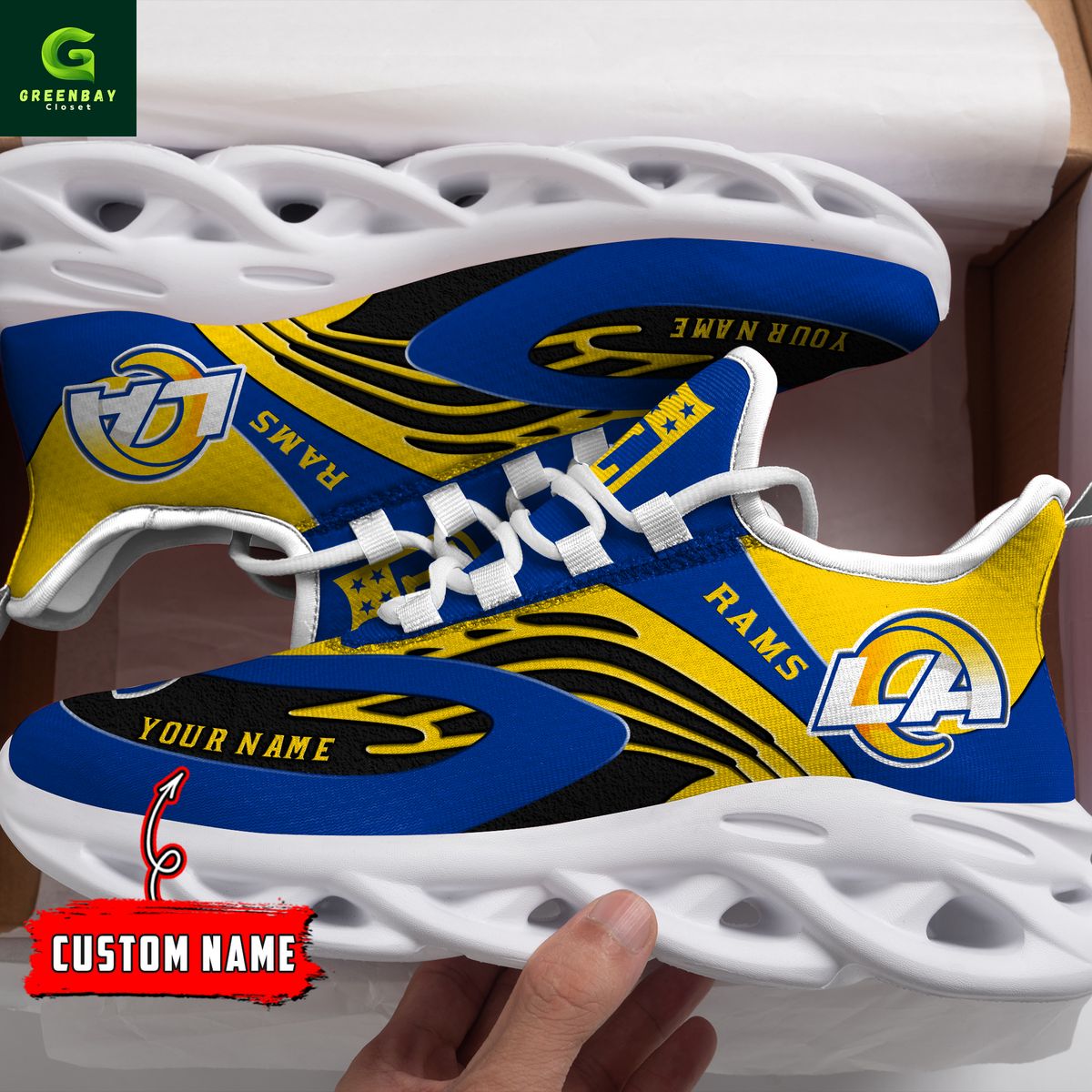Ideafootwear Los Angeles Rams Max Soul Shoes Sneakers For Men And Women