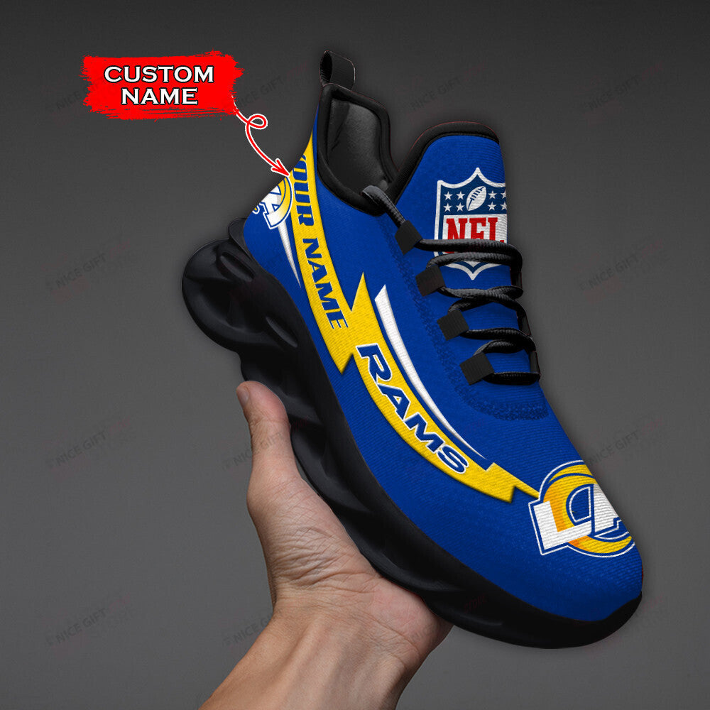 Ideafootwear Los Angeles Rams Max Soul Shoes Sneakers For Men And Women