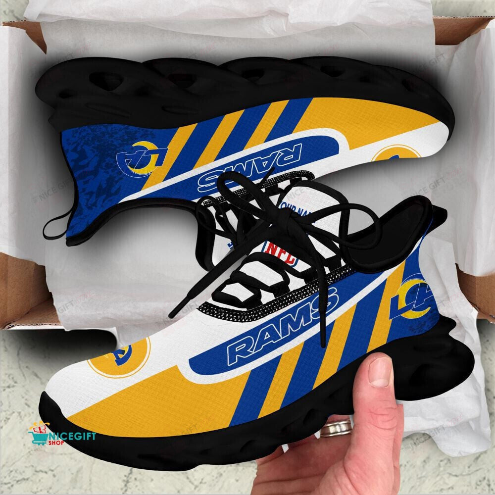 Ideafootwear Los Angeles Rams Max Soul Shoes Sneakers For Men And Women