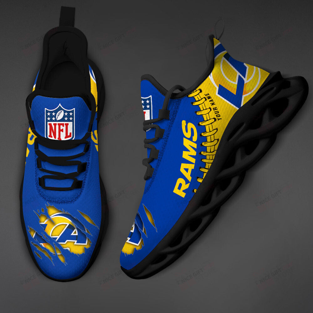 Ideafootwear Los Angeles Rams Max Soul Shoes Sneakers For Men And Women
