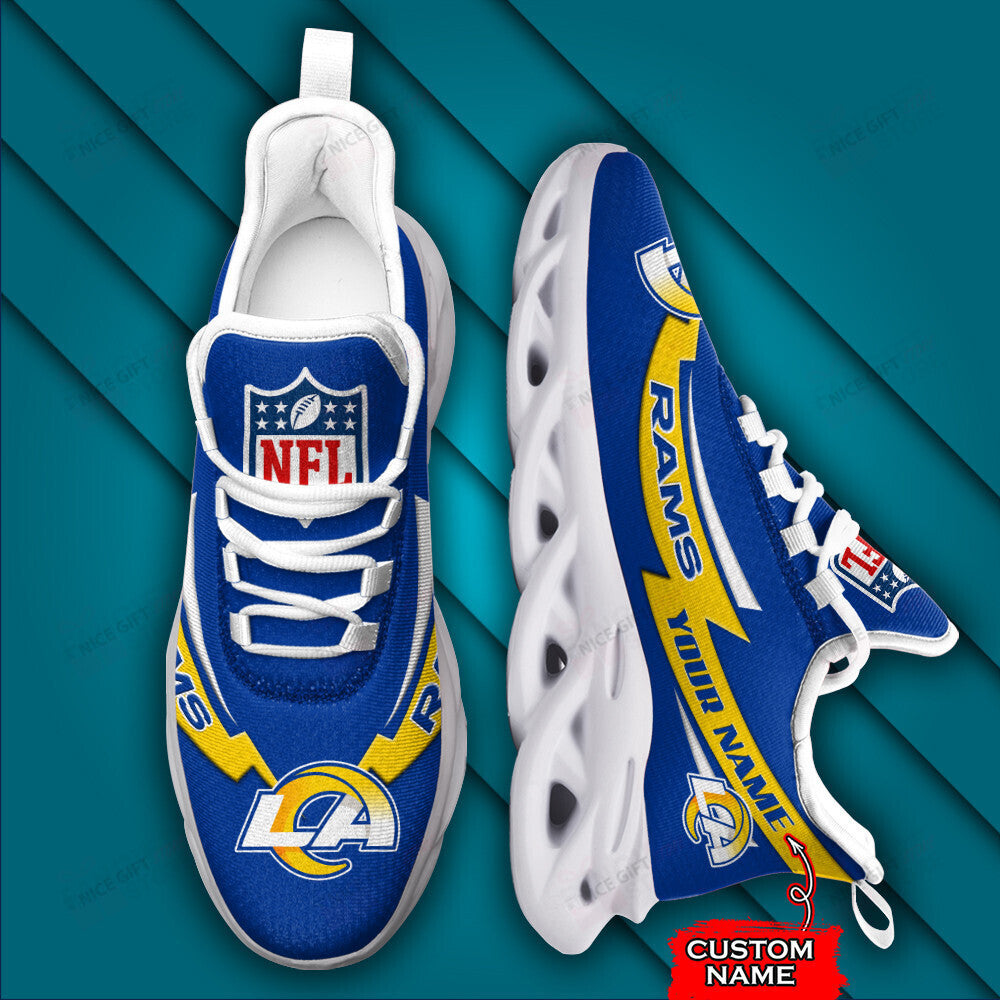 Ideafootwear Los Angeles Rams Max Soul Shoes Sneakers For Men And Women