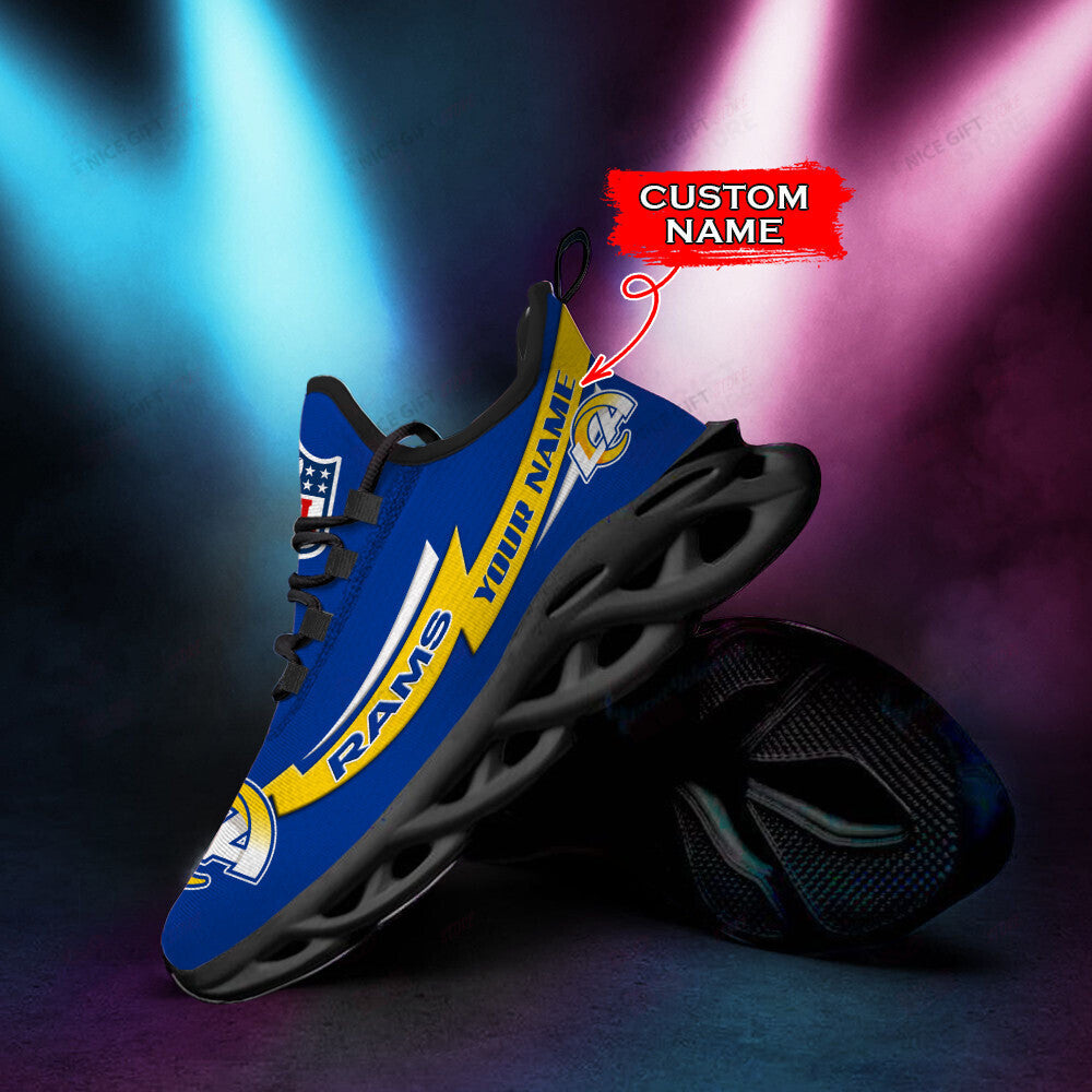 Ideafootwear Los Angeles Rams Max Soul Shoes Sneakers For Men And Women