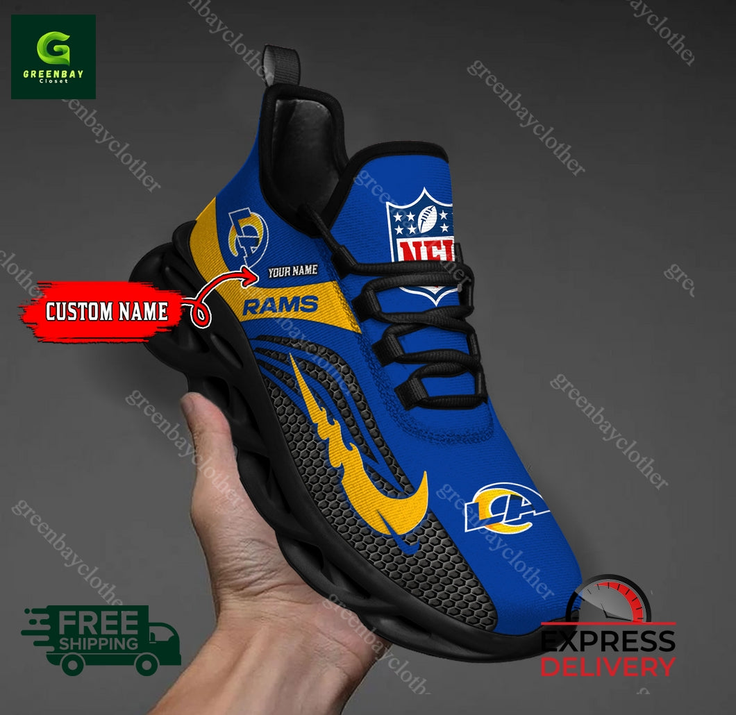 Ideafootwear Los Angeles Rams Max Soul Shoes Sneakers For Men And Women