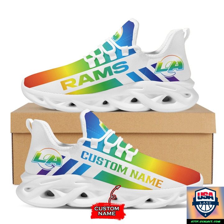 Ideafootwear Los Angeles Rams Max Soul Shoes Sneakers For Men And Women