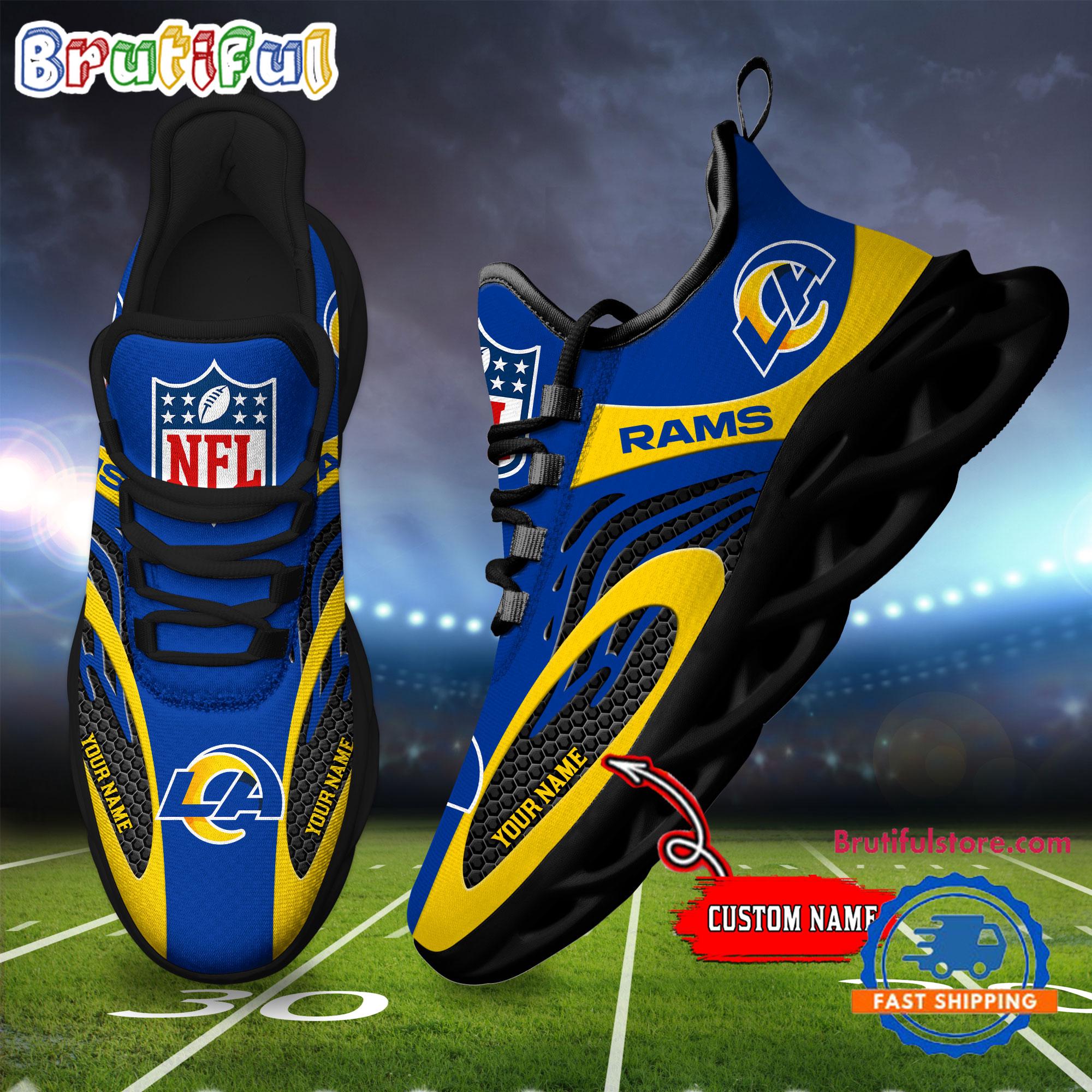 Ideafootwear Los Angeles Rams Max Soul Shoes Sneakers For Men And Women