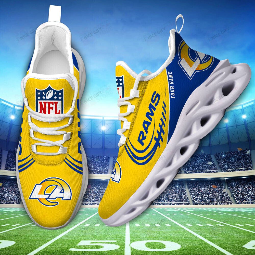 Ideafootwear Los Angeles Rams Max Soul Shoes Sneakers For Men And Women