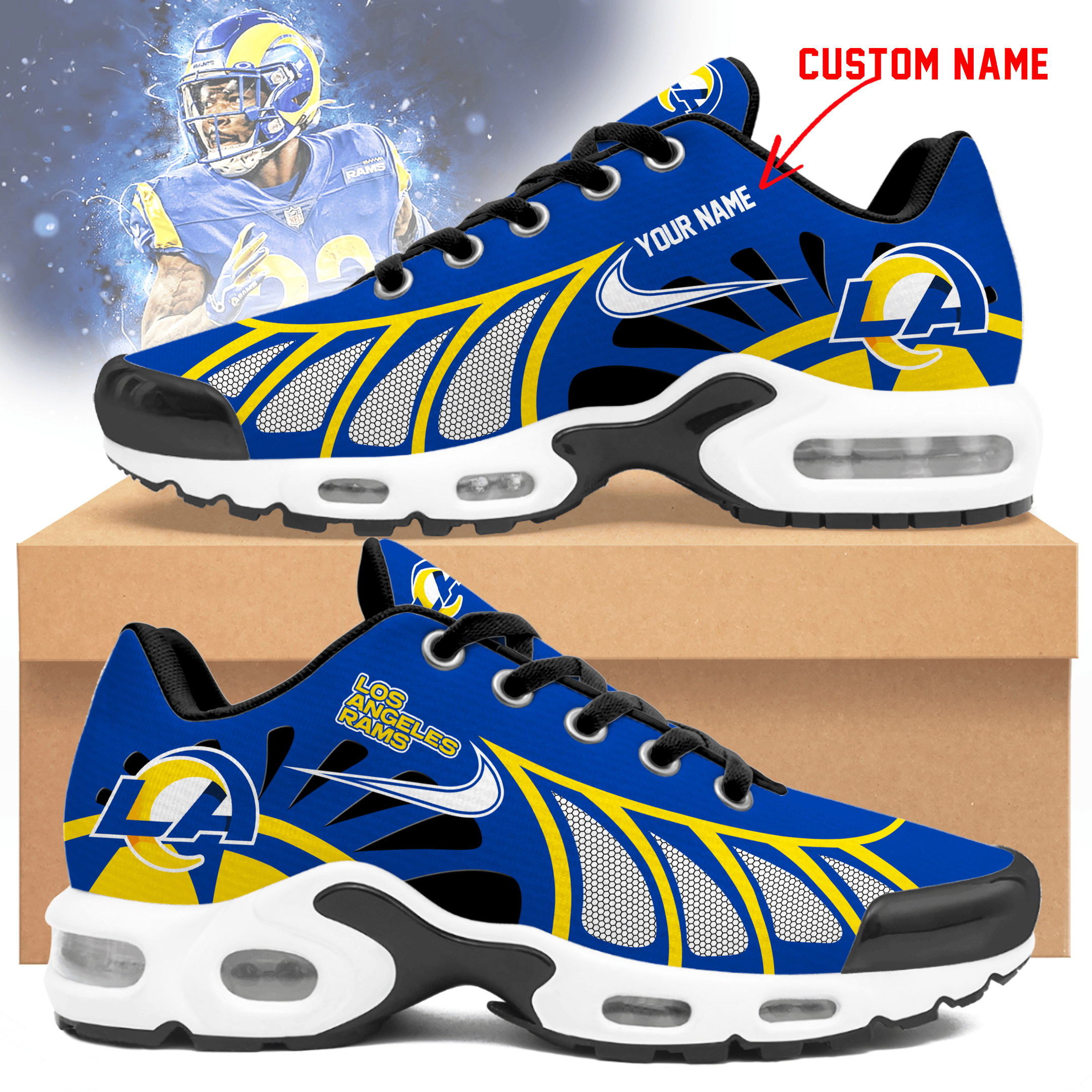 Ideafootwear Los Angeles Rams TN Shoes Sneakers For Men And Women
