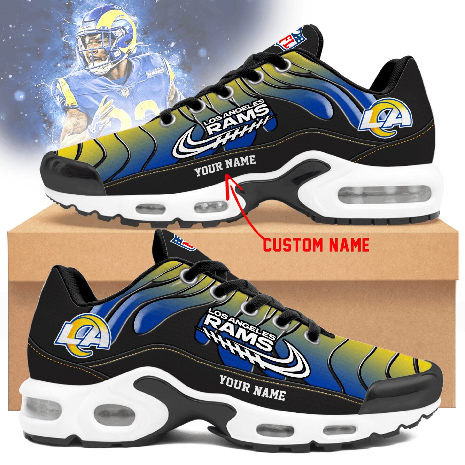 Ideafootwear Los Angeles Rams TN Shoes Sneakers For Men And Women