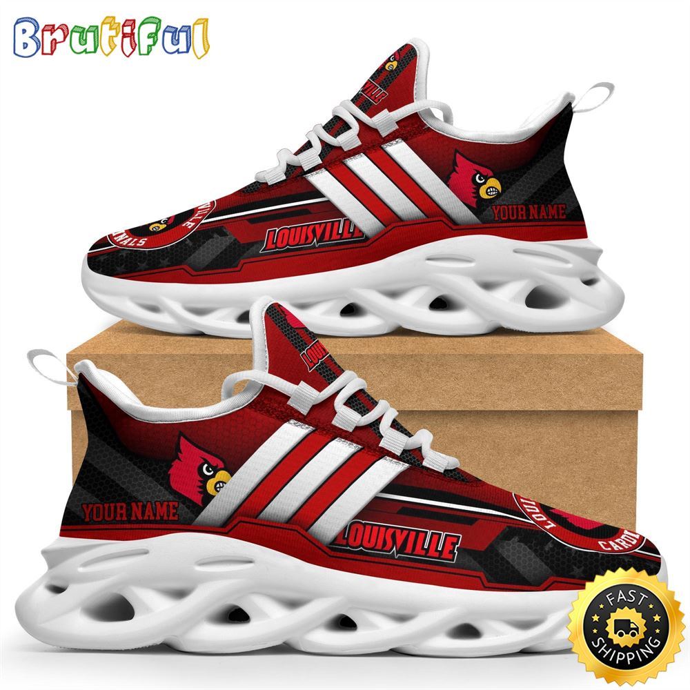Ideafootwear Louisville Cardinals Max Soul Shoes Sneakers For Men And Women