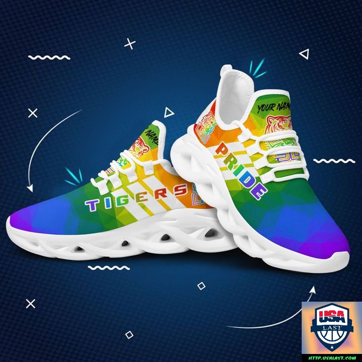 Ideafootwear Lsu Tigers Max Soul Shoes Sneakers For Men And Women
