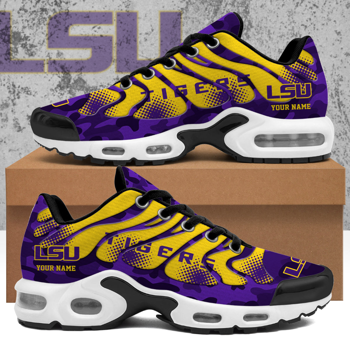 Ideafootwear LSU Tigers TN Shoes Sneakers For Men And Women
