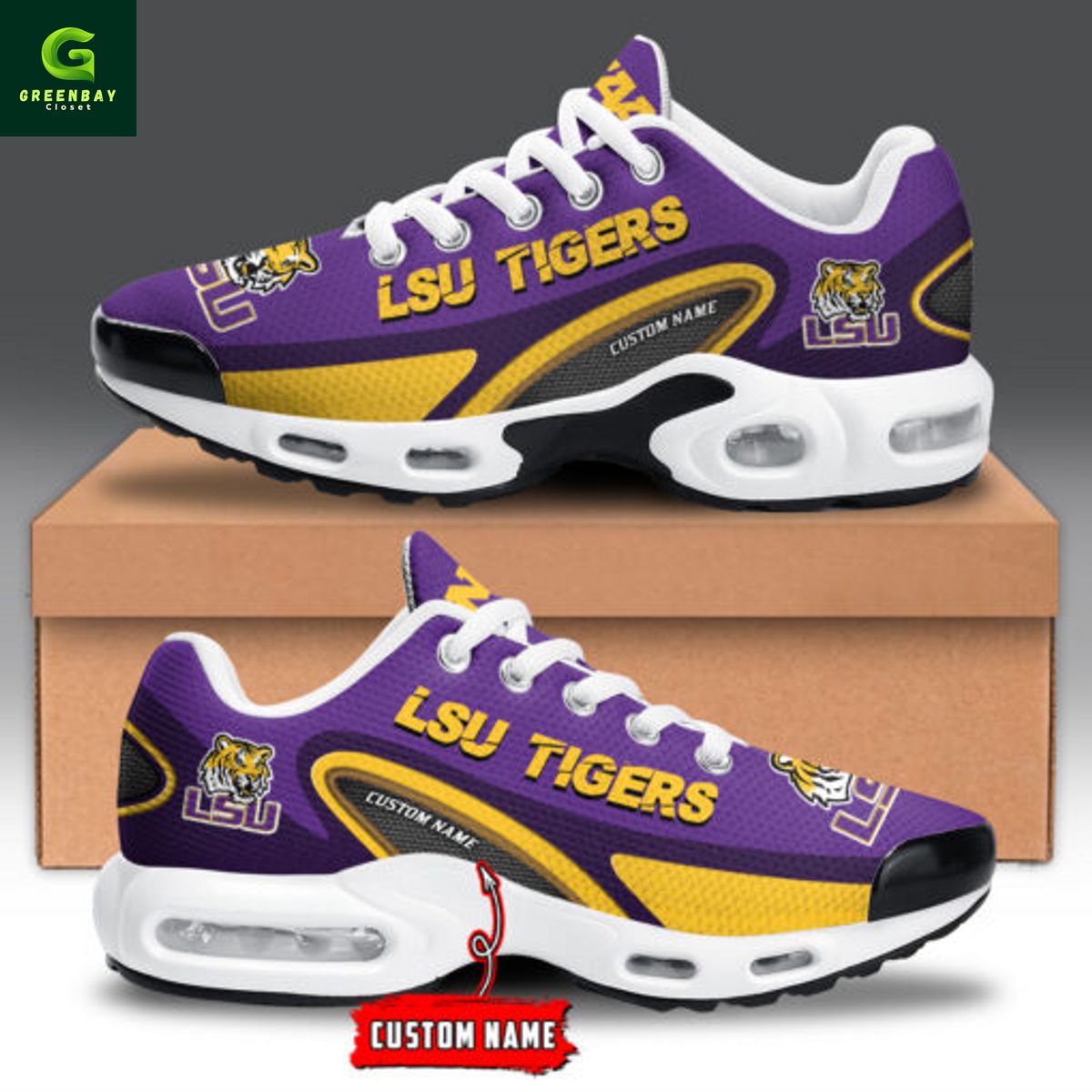 Ideafootwear LSU Tigers TN Shoes Sneakers For Men And Women