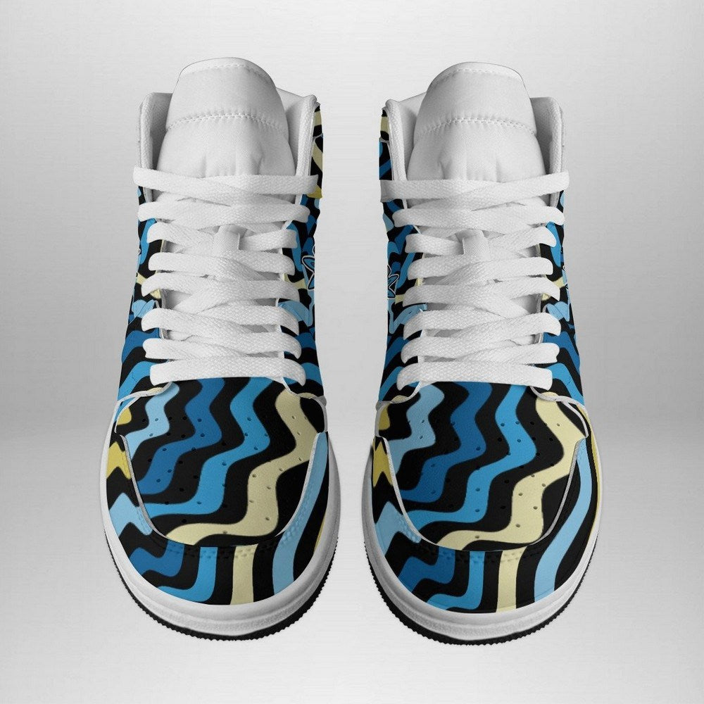 Ideafootwear Lucario Trippy Pokemon AJ1 High Sneakers Shoes For Men And Women