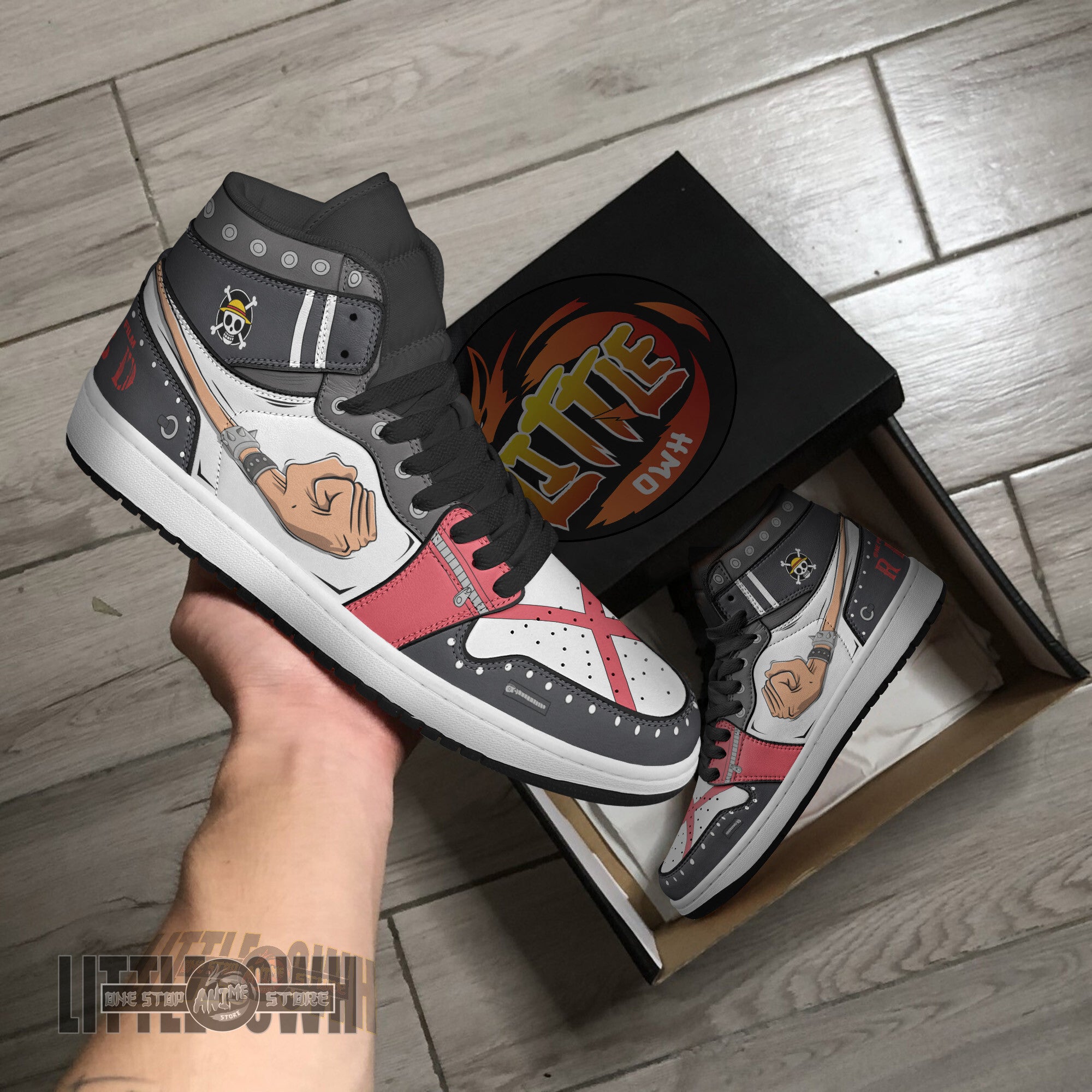 Ideafootwear Luffy AJ1 High Sneakers Shoes For Men And Women