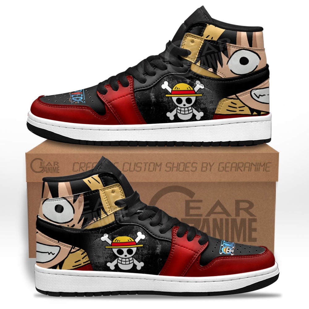 Ideafootwear Luffy AJ1 High Sneakers Shoes For Men And Women