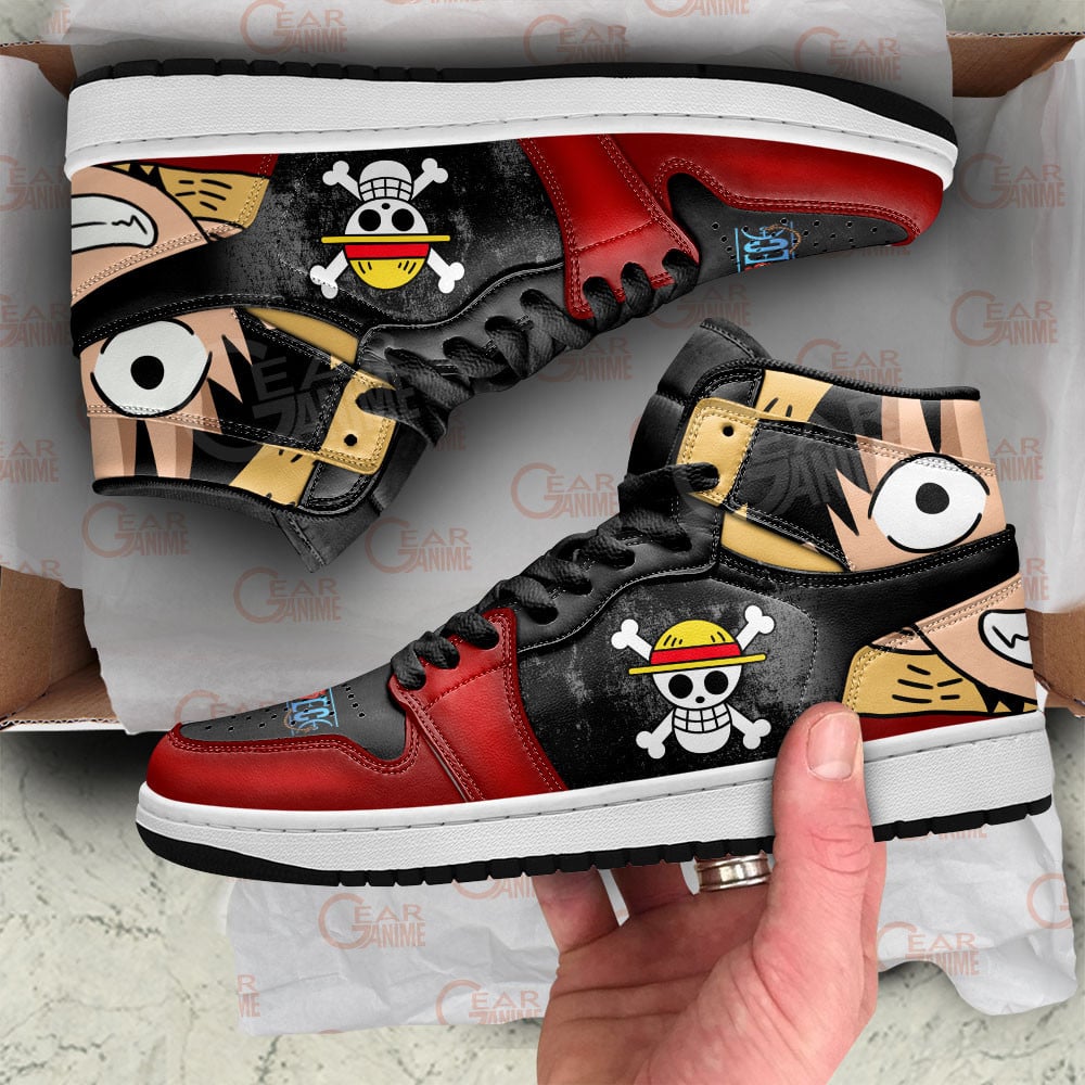 Ideafootwear Luffy AJ1 High Sneakers Shoes For Men And Women