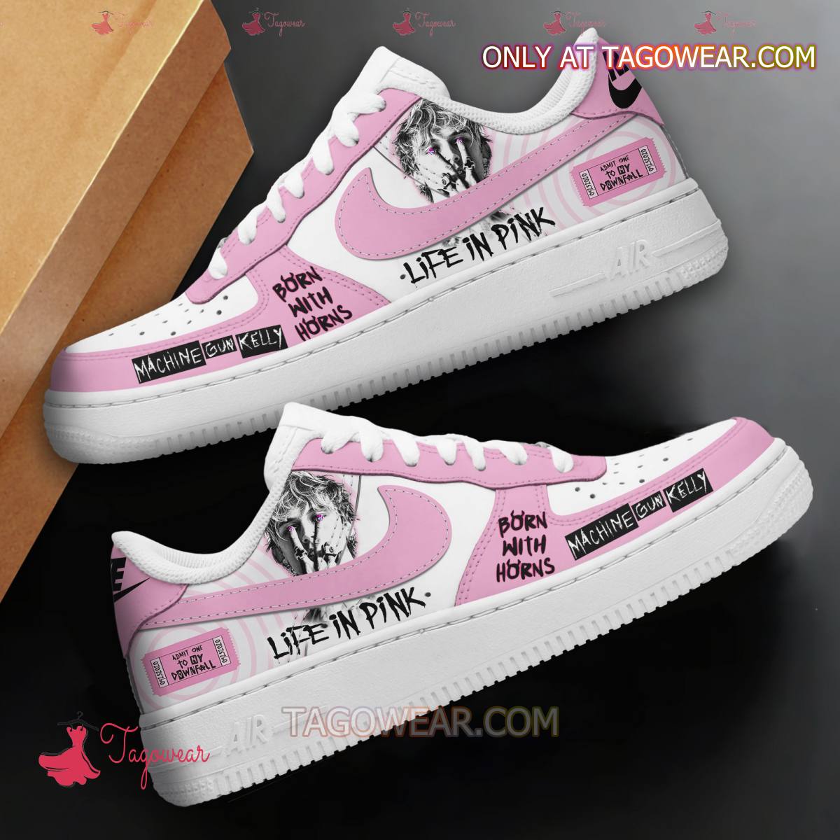 Ideafootwear Machine Gun Kelly Air Low-Top Sneakers Shoes For Men And Women 2