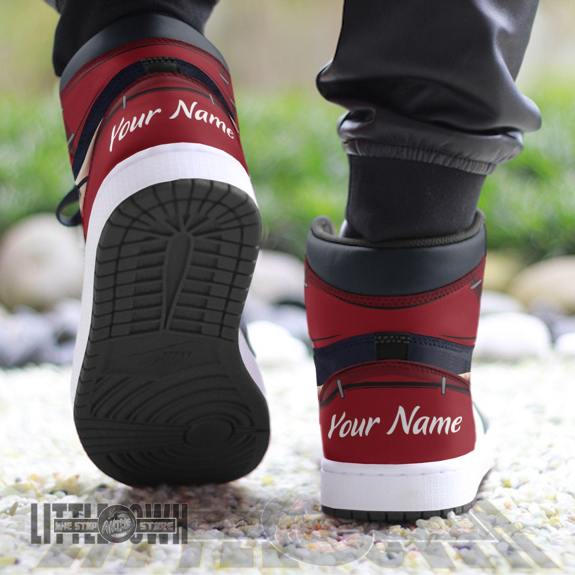 Ideafootwear Madara Sharingan AJ1 High Sneakers Shoes For Men And Women