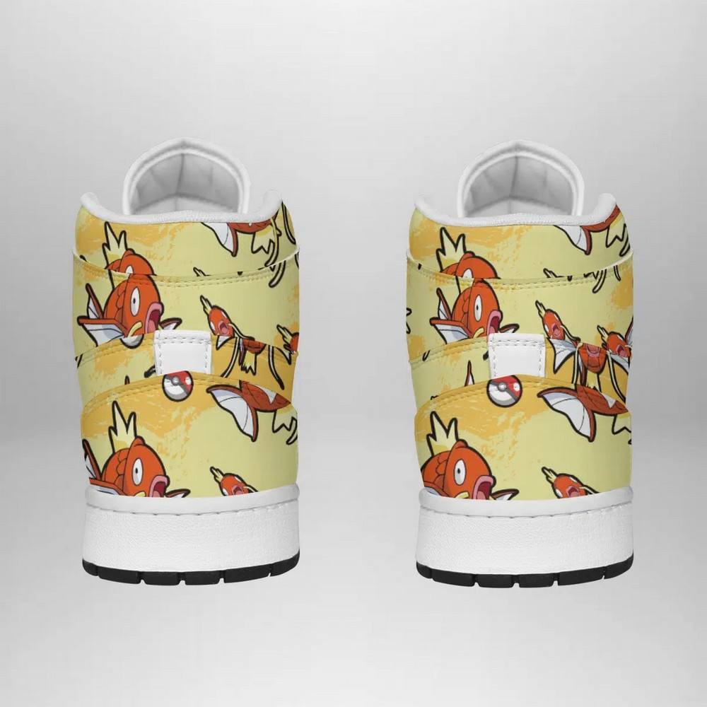 Ideafootwear Magikarp Pattern Pokemon AJ1 High Sneakers Shoes For Men And Women