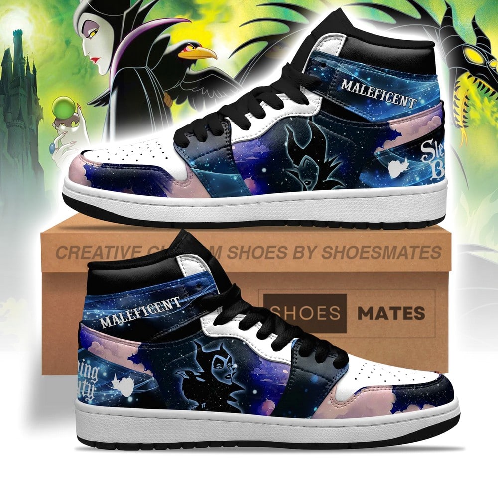 Ideafootwear Maleficent AJ1 High Sneakers Shoes For Men And Women