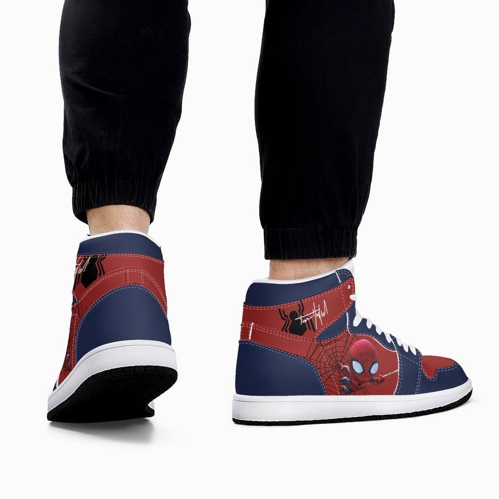 Ideafootwear Marvel Spiderman AJ1 High Sneakers Shoes For Men And Women